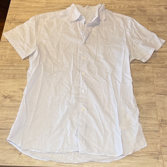 Prada Light Blue Checkered Casual Button Down Shirt - Picture 1 of 4